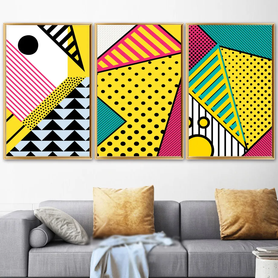 

Colorful Geometry Abstract Art Print Wall Art Canvas Painting Nordic Posters And Prints Wall Pictures For Living Room Wall Decor