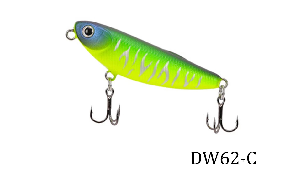 DW62 C TSURINOYA DW62 5,0 см/5 г мини Topwater приманка для рыбалки Карандаш Твердые Приманки рыболовные приманки маленькие карандашные приманки - Цвет: DW62 C