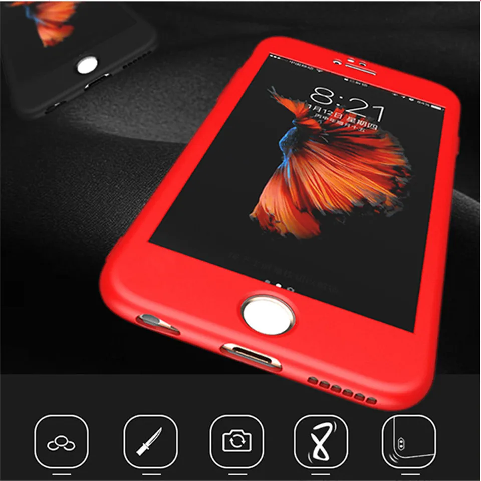 360 Полный Телефон чехол для iphone 5 5S SE 6 6S 7 8 Plus Мягкий силиконовый чехол для iphone X XS XR XS Max 6 Plus чехол s