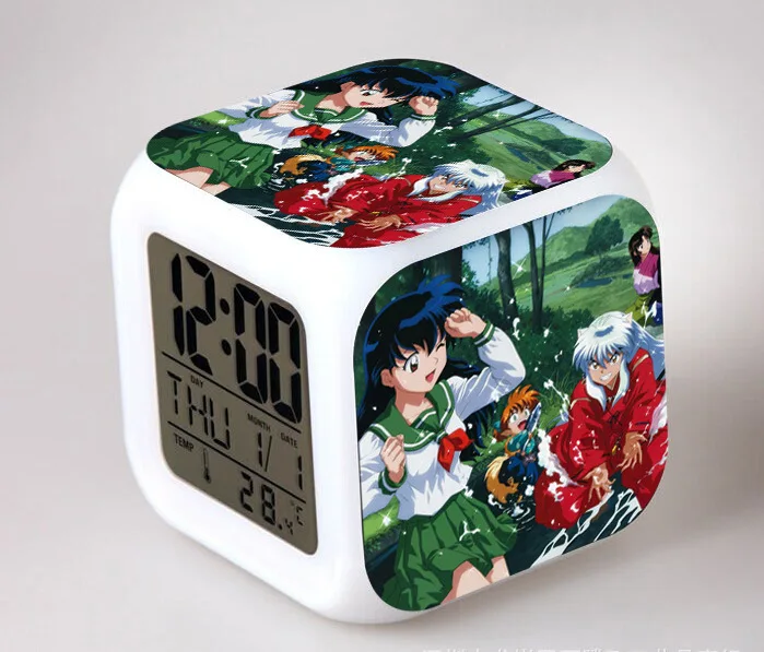 Японское аниме инуяся Higurashi Кагоме 7 цветов меняющийся цифровой будильник - Цвет: J