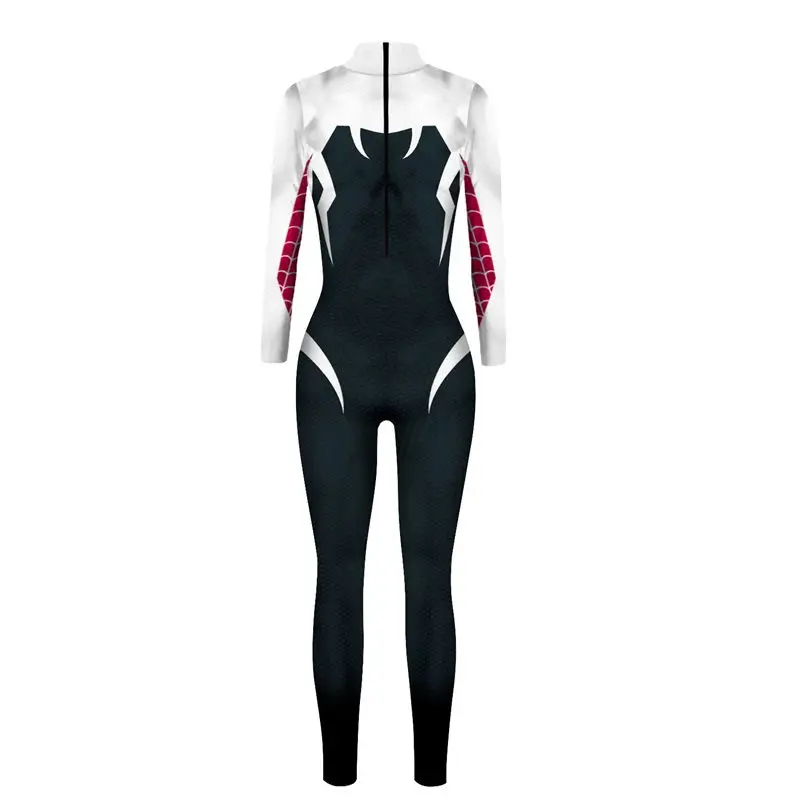 Sexy Skinny Women Bodysuit Fancy Spiderman 3D Super Hero Costume Cosplay Party Halloween Costumes Jumpsuit Bodycon | Женская одежда