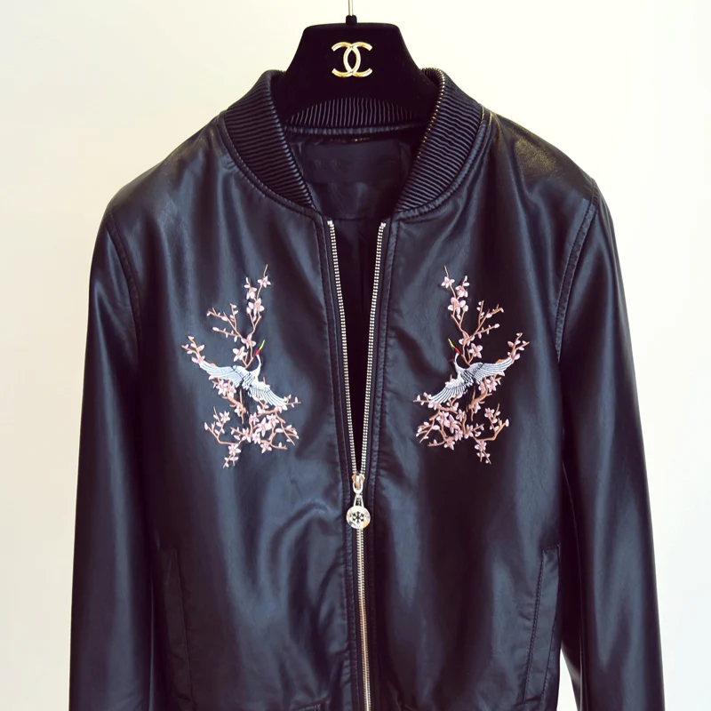 Fitaylor новая осенне зимняя женская куртка из искусственной кожи с круглым вырезом