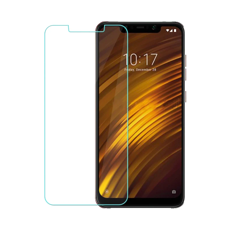 Прозрачное закаленное стекло для Xiaomi Pocophone F1 10 шт. прозрачная Премиум Защитная