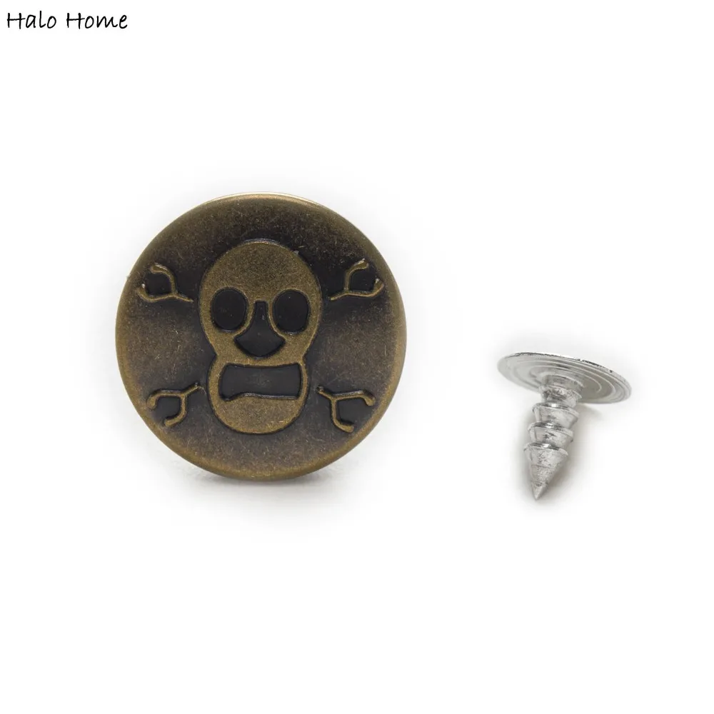 10 шт./набор бронзовый Скелетон металлические джинсовые пуговицы ремонт Декор