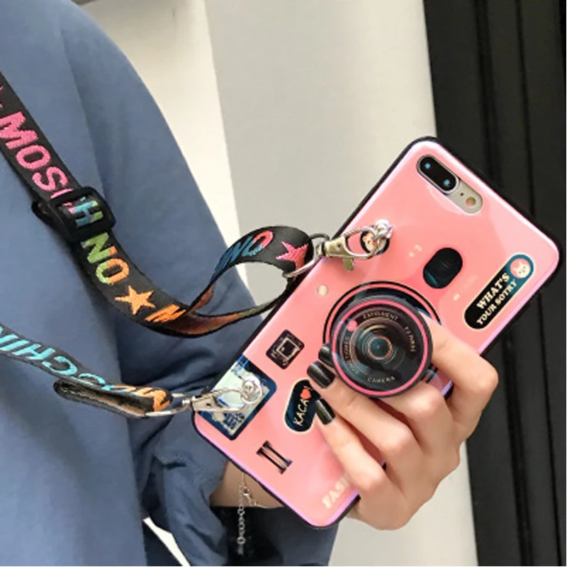 ТПУ чехол для телефона xiaomi 8/9 Чехол мобильного Ретро камера узор с ремнями и