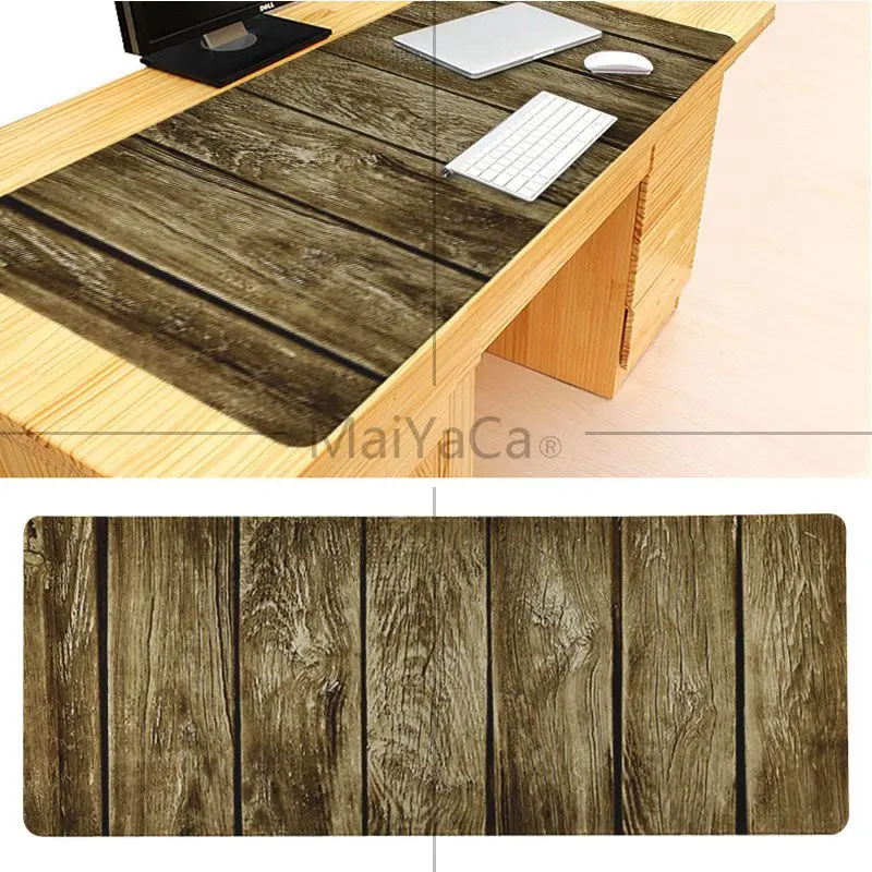 LockEdge 30X90cm MaiYaCa, новинка, коричневые деревянные офисные мыши, геймер, мягкий коврик для мыши, большой игровой коврик для мыши, противоскользящий, идеально фиксирующий, компьютерный, Настольный коврик - Цвет: LockEdge 30X90cm
