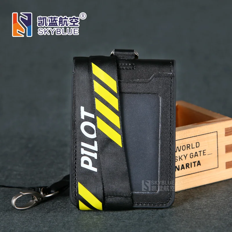 Ремешок для пилота/копилота с держателем карт и ID двухслойный чехол из