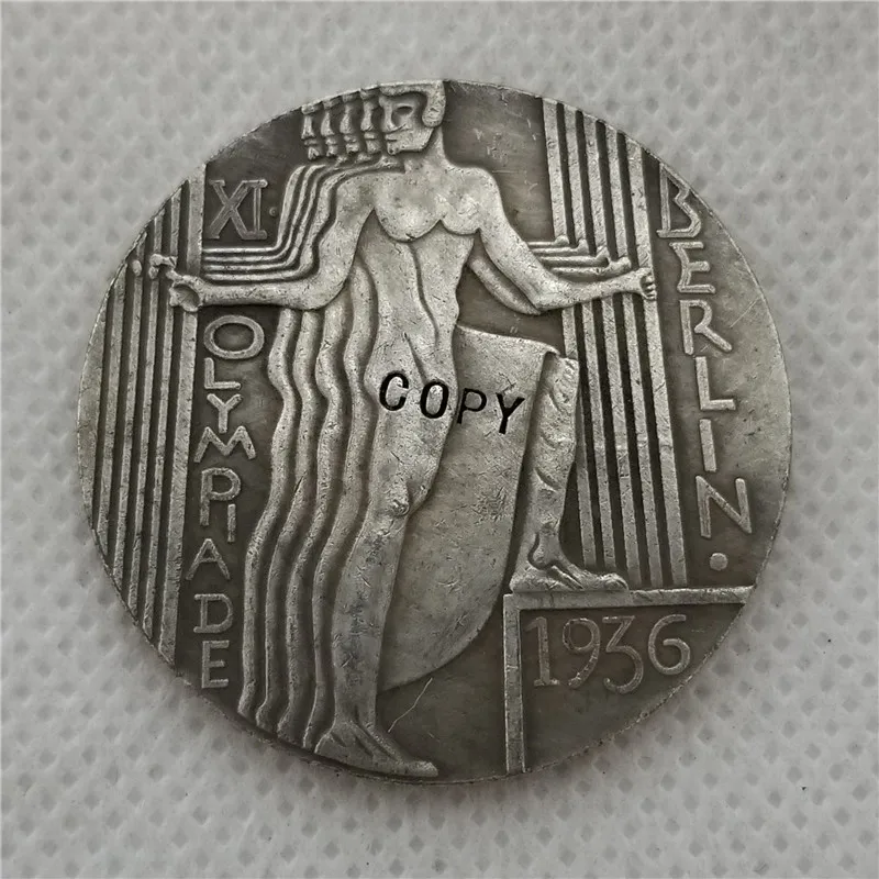 Тип #2_1936 WW2 WWII German Берлинские Олимпийские игры медальон имитация монеты