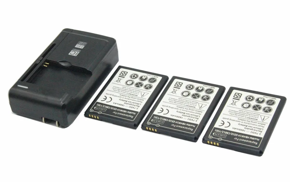 3x 1800mAh HB4W1/H Replacement Battery + Charger For Huawei Ascend W2 G510 G520 G525 T8951 U8951/D Y210/C C8951 C8813/D/Q | Мобильные