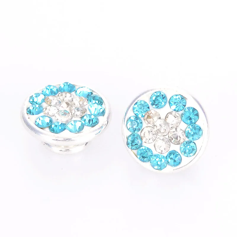 

Miasol Crystal Jewelpop Fits DIY diy bracelets,necklace,ring,silver plating,Lake Blue pave crystal jewelpops