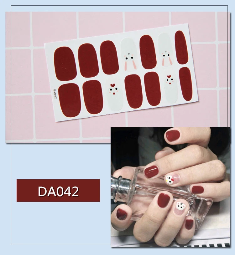 14 шт./компл. 31 Цвета ногтей Стикеры s DIY Nail Art Наклейки плотная Стикеры s самостоятельно аппарат для крепления на гвоздях и Стикеры Обертывания украшения для Красота
