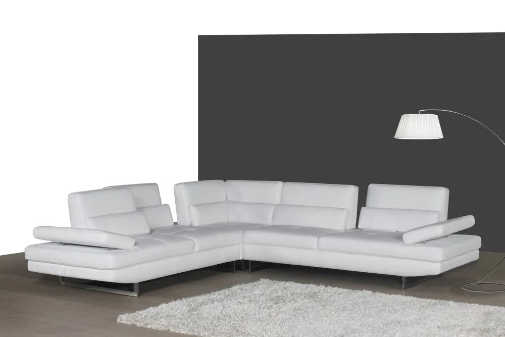 Диван секционный из натуральной кожи угловая мебель для гостиной L-образный