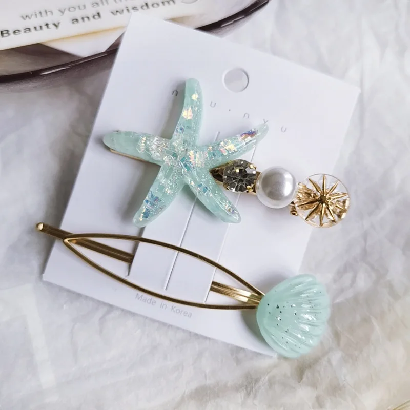 В Корейском стиле для девочек Корейский Modis смолы оболочки заколка волос в