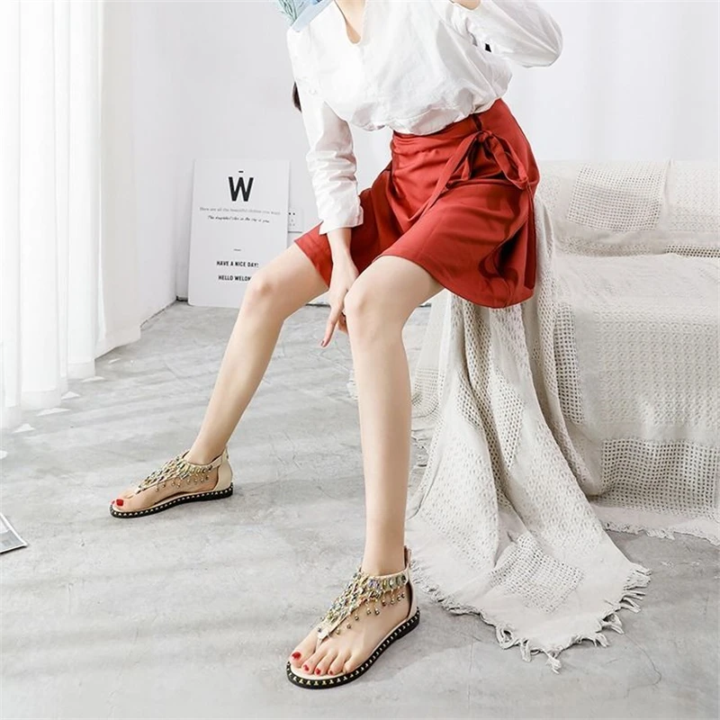 Сандалии-Вьетнамки Новинка 2019 года сезон лето Недорогая модная обувь в богемном