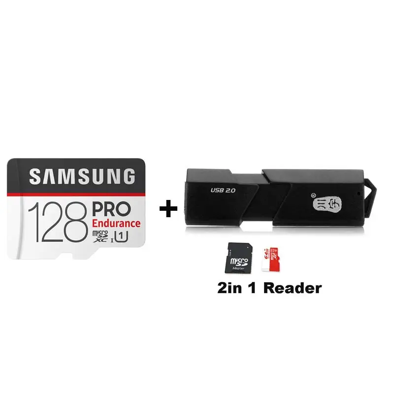 MJ128G plus 2in1Read Samsung micro sd 32 Гб 64 Гб 128 ГБ выносливость Pro 17520 часов U1 класс 10 UHS-I карта памяти для видеомонитора рекордер TF карта - Емкость: MJ128G plus 2in1Read