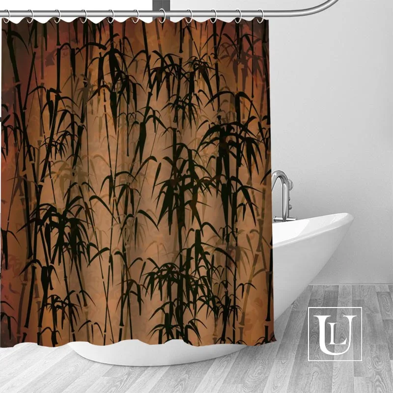 Shower Curtain Высококачественная бамбуковая занавеска из полиэстеровой ткани занавески с крючками для ванной комнаты плесени устойчивый Декор ванной комнаты - Цвет: Shower Curtain