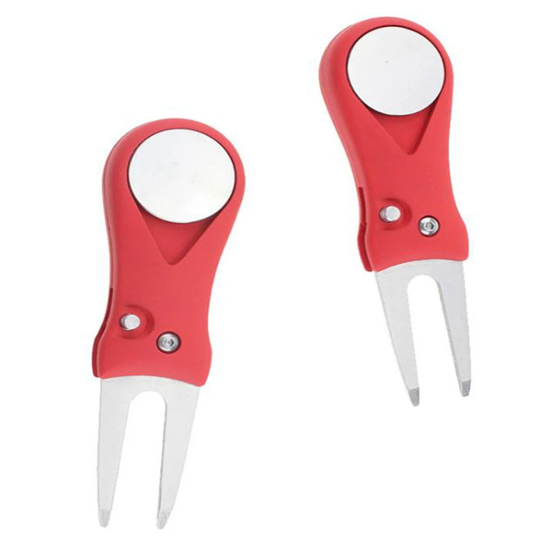 Складная вилка для гольфа зеленая из нержавеющей стали аксессуары красный и