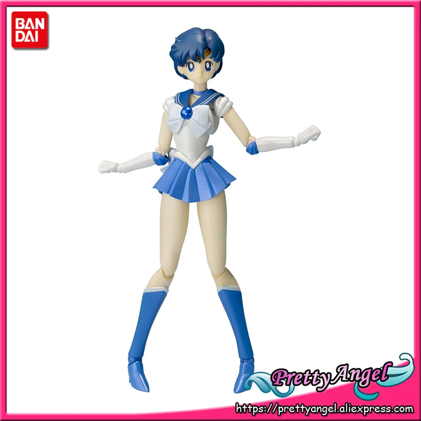 PrettyAngel Подлинная Bandai S.H.Figuarts SHF Pretty Guardian Sailor Moon 20th ПВХ Mercury Action Figure|action figure|sailor moonsailor