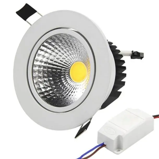 Dimmable 3W 6W 9W COB LED Spot light led ceiling lamp Recessed led downlight cob 110V 220V home luminaire