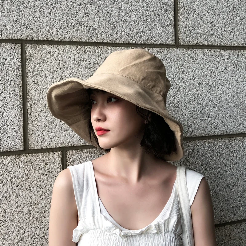 Women Fisherman's Hat Female Spring Summer Pure Sunscreen Sun Protection Cap Lady Travel Leisure Fashion Holiday Hats H229