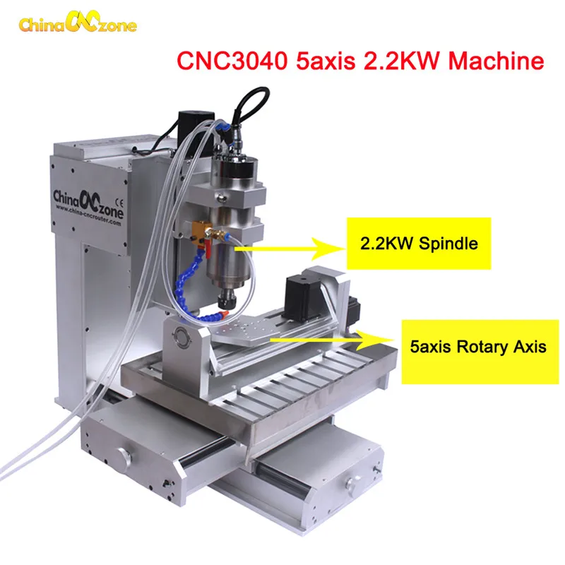 2.2KW 5axis CNC 3040 5 осевой фрезерный станок с ЧПУ фрезерный станок 4 осевой рамы кВт гравировальный станок сверлильный Режущий стол водяное охлаждение образование - Цвет: 2.2KW 5axis