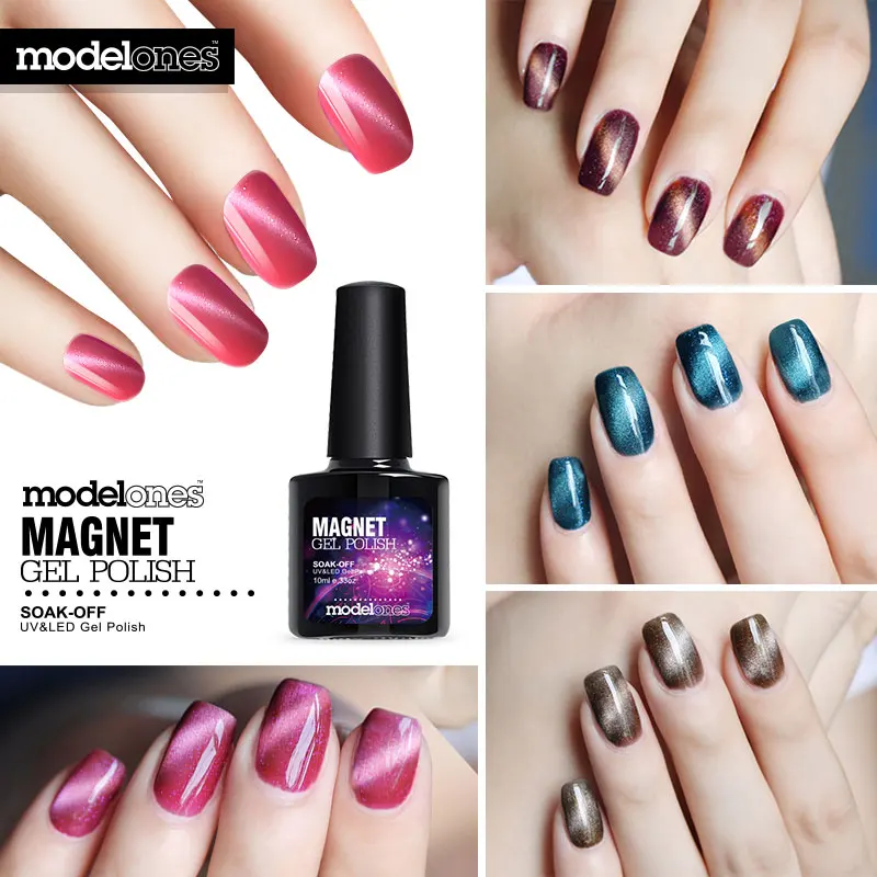 3D Магнитный УФ-гель для ногтей Modelones 10 мл кошачий глаз лак маникюра