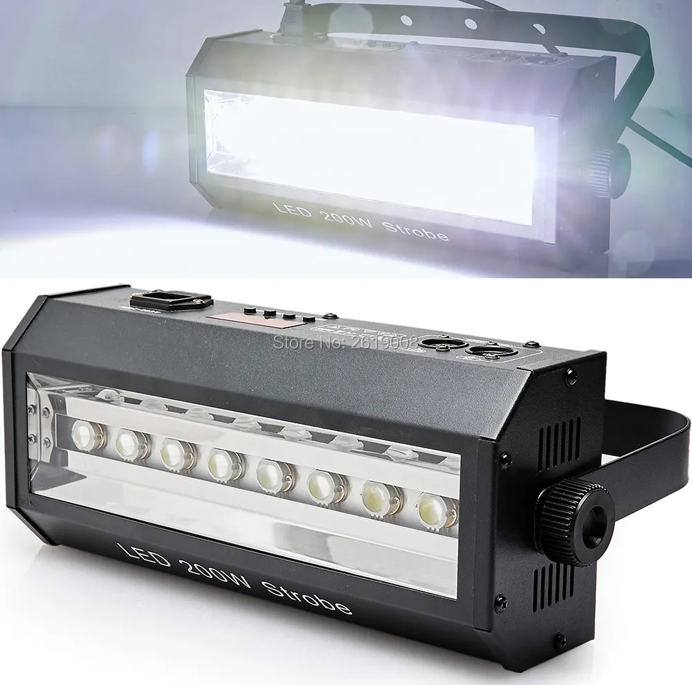 Светодиодный стробоскоп 200 Вт DMX со звуковым управлением вечерние дискотеки DJ