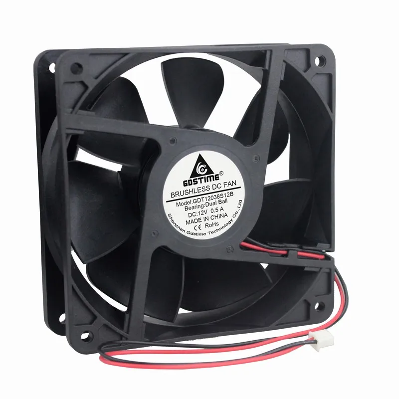 Gdstime 2 шт. DC 12 В 120 мм x 38 ПК система охладитель 120x120x38 2Pin корпус компьютера