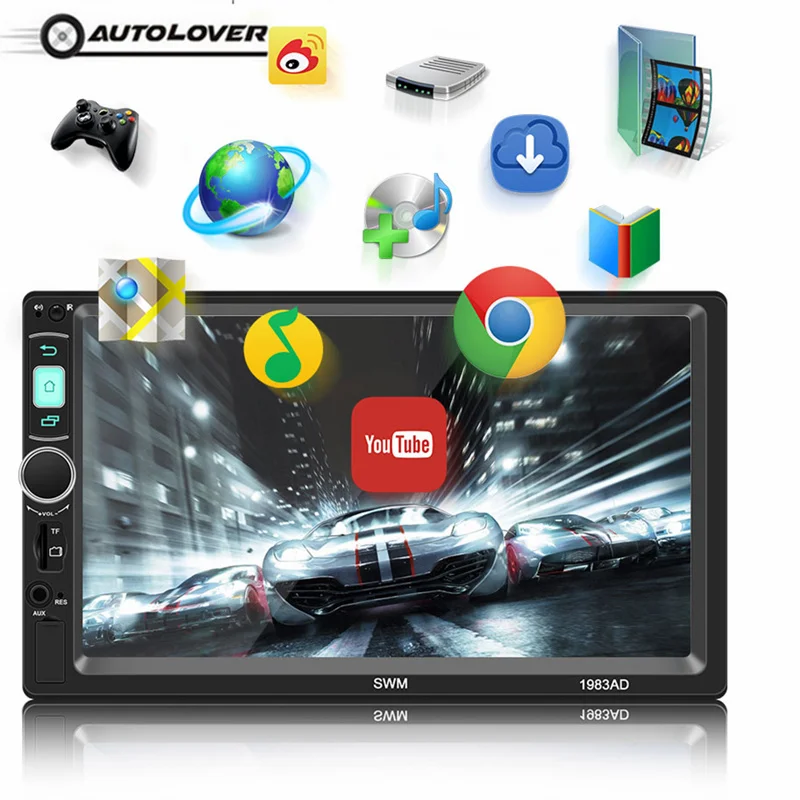 2 Din Android системы автомобильный мультимедийный плеер AM/FM стерео радио 7 дюймов