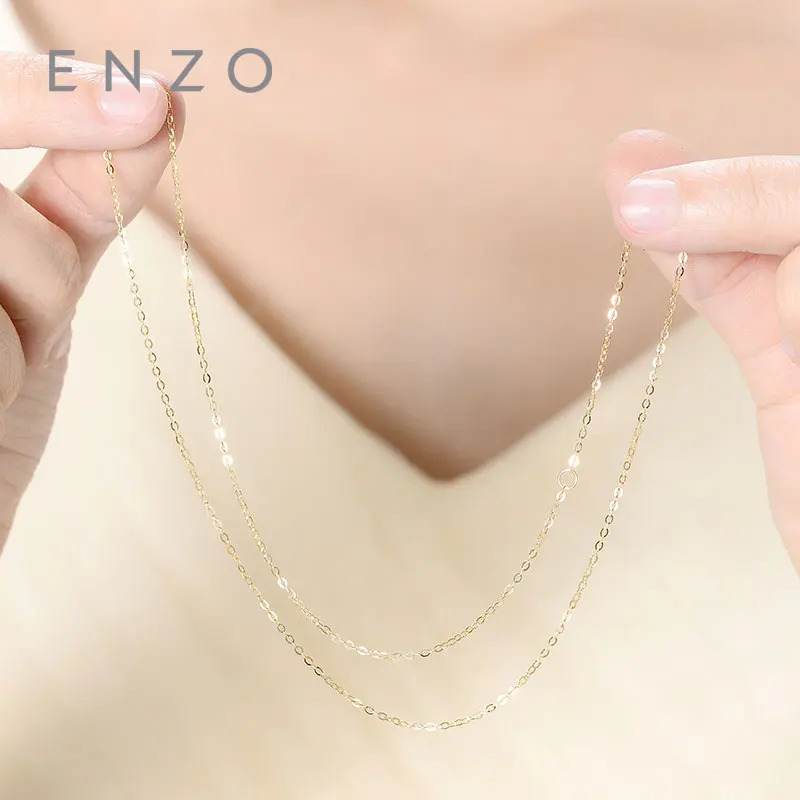 ENZO Geniune 14 К Золотое ювелирное ожерелье универсальные простые ожерелья с желтой