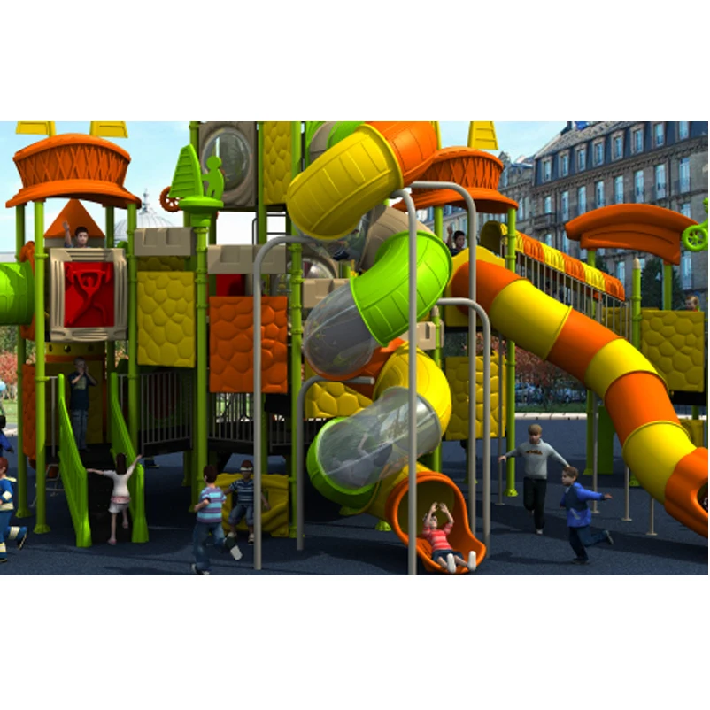 2017 большая развлекательная пластиковая уличная игровая площадка горка с CE/TUV