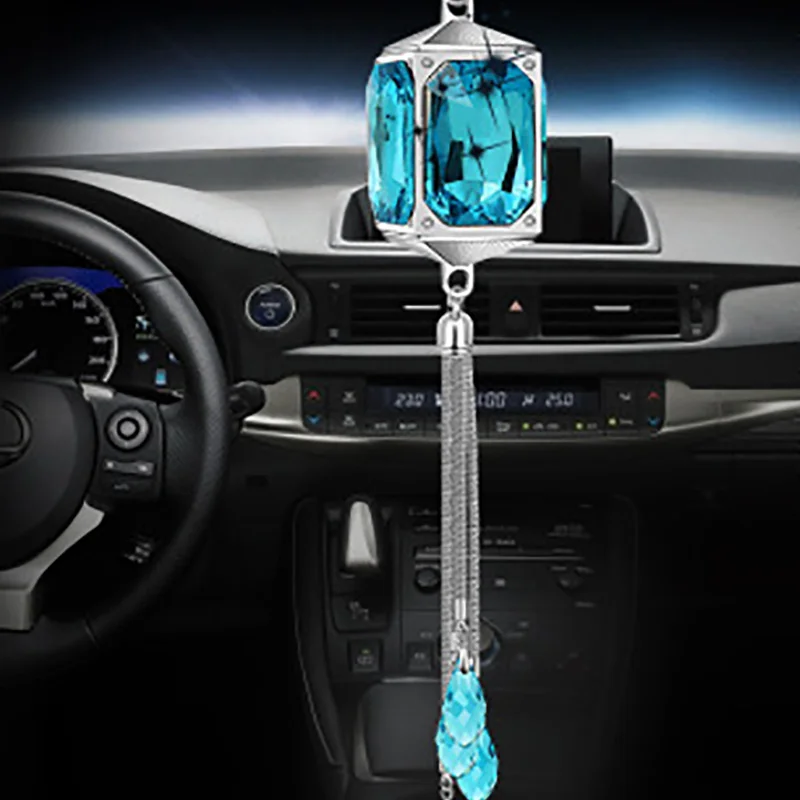 Biety Car high-end Gift Box Pendant Rearview Mirror Decoration Square Creative Crystal Hanging Accessories | Автомобили и
