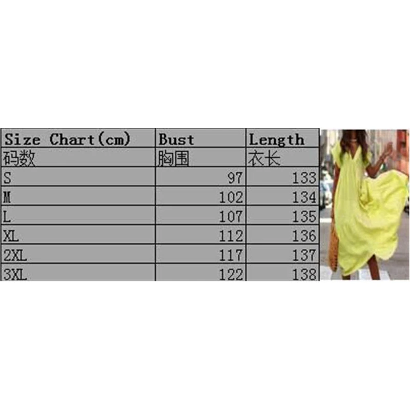 New Women's Boho Pure Color Dress V-neck Long Maxi Ladies Short Sleeve Loose Holiday Beeach Party Wear Summer 2019 | Женская одежда