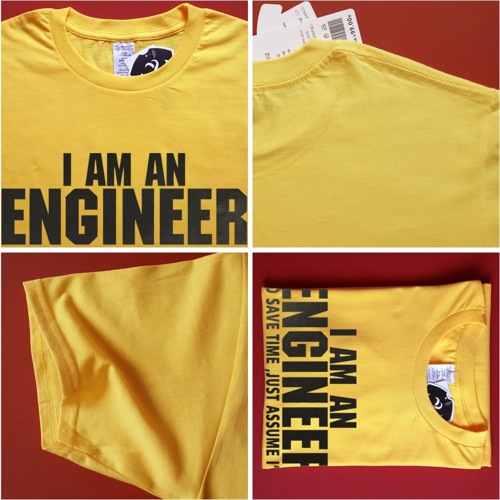 Футболка YUANQISHUN с надписью «TRUST ME I AM ENGINEER ALWAYS RIGHT», модная повседневная Уличная забавная футболка