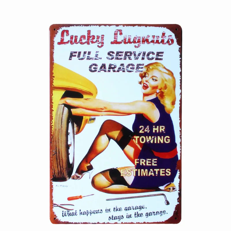 "Garage Rules" Винтажная металлическая жестяная вывеска домашний декор потертый шик табличка папы гаражное украшение стены художественный плакат 20*30 см A548