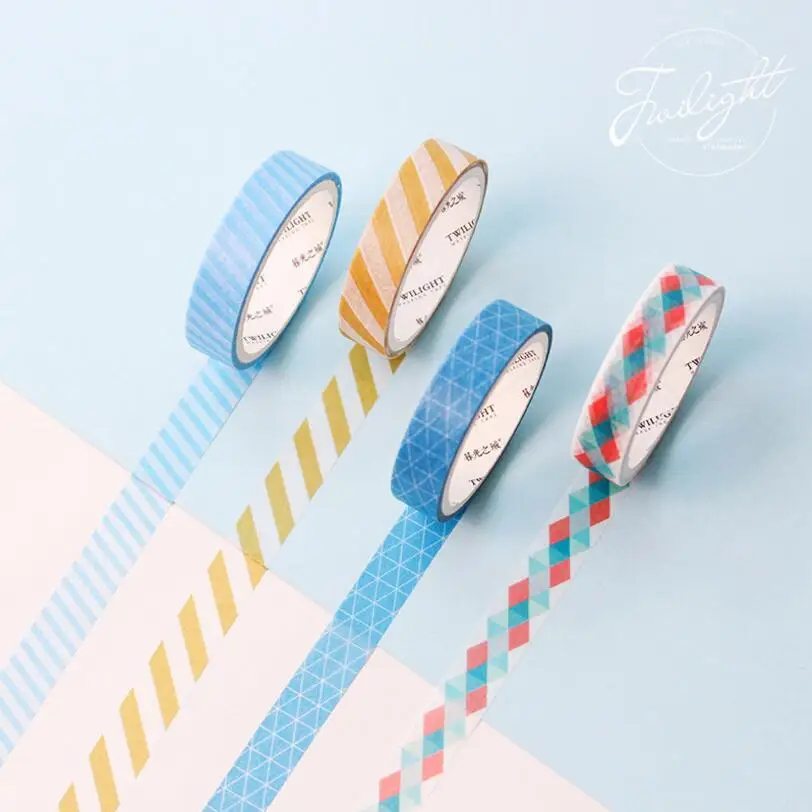 4 шт./лот Конфеты волна точка полоса васи ленты DIY альбом скрапбук красочные