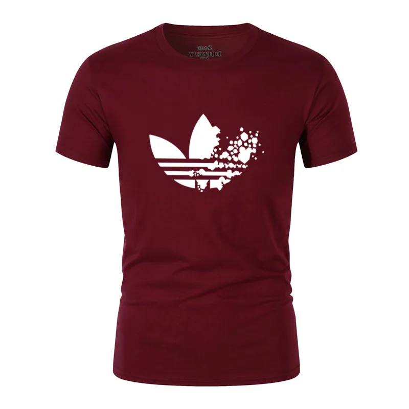 Новая мужская повседневная спортивная футболка гоночный тренажерный зал