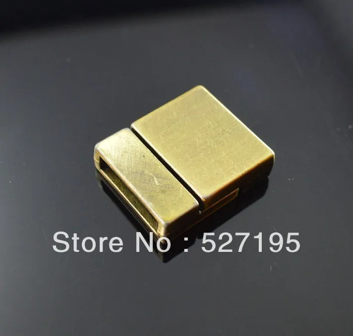 

Free Shipping antiqued bronze plated 20*18mm Magnetic Clasp For Bracelet Making,inner size 3*14mm