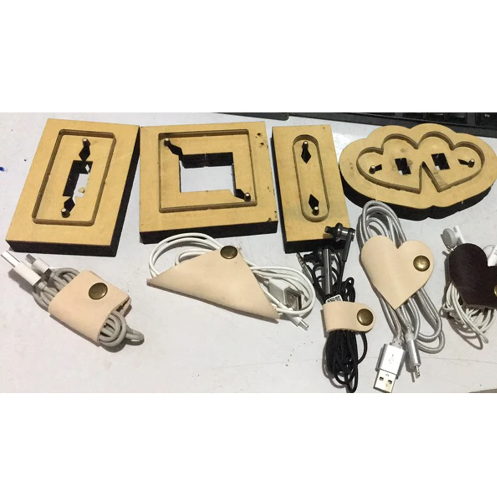 

4designs wire line organize leather craft cutter cutting die knife mould template leather hole punches tool set deri el aletleri