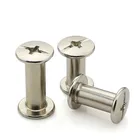 Гальванические никелевые винты M5 * 8101215161820 100, 10 шт., винты для книг, гайки, заклепки, фотоальбомы стыковочные винты