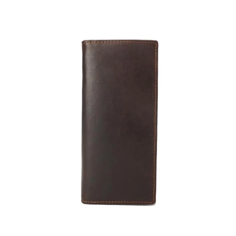 Vintage Wallet Man Genuine Leather male long Carteira Business card holder purse simple cartera hombre | Багаж и сумки
