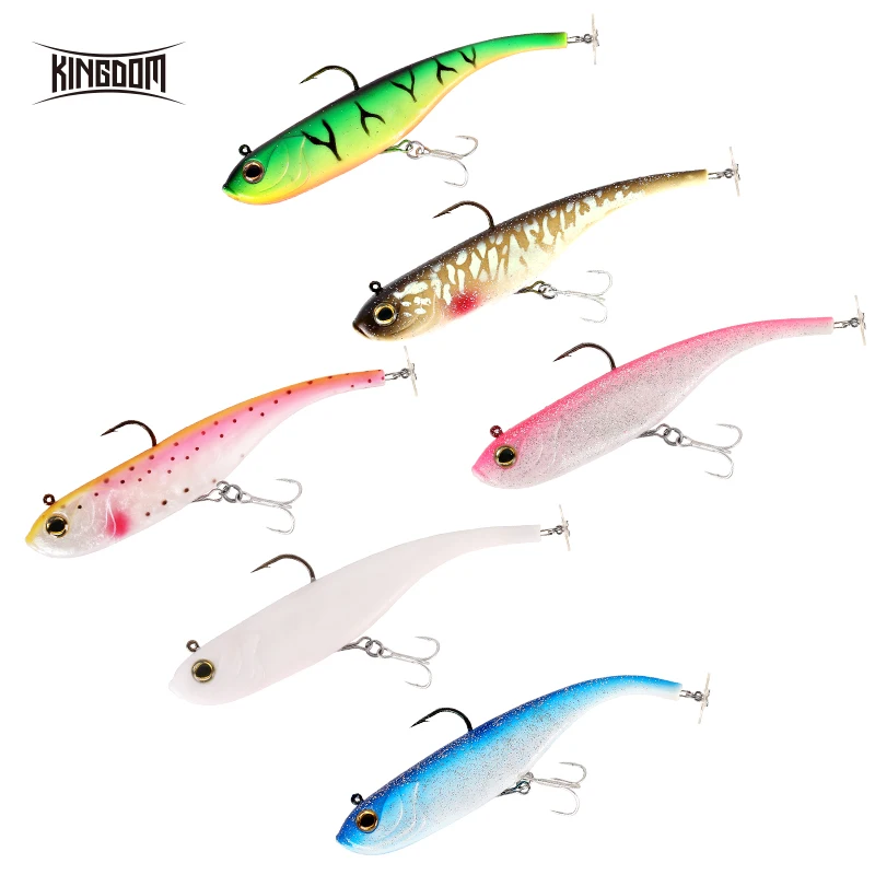 Kingdom Fishing Bait 47 г 150 мм свинья Shad 6 воблеров искусственная Мягкая приманка с пластиковой пластиной приманка peche leurre 8802