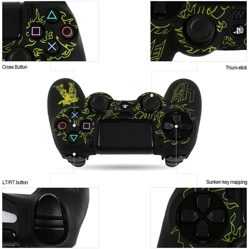 Аксессуары для PS4 Play station 4/Slim/Pro джойстик PS4 силиконовый чехол для Playstation 4 Dualshock4 контроллер защитный чехол