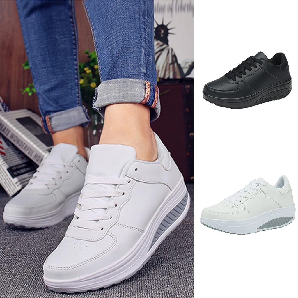 Новинка; спортивная обувь на платформе; Chaussure Femme; женская кожаная спортивная обувь; летняя обувь для бега; женские кроссовки; прогулочная обувь