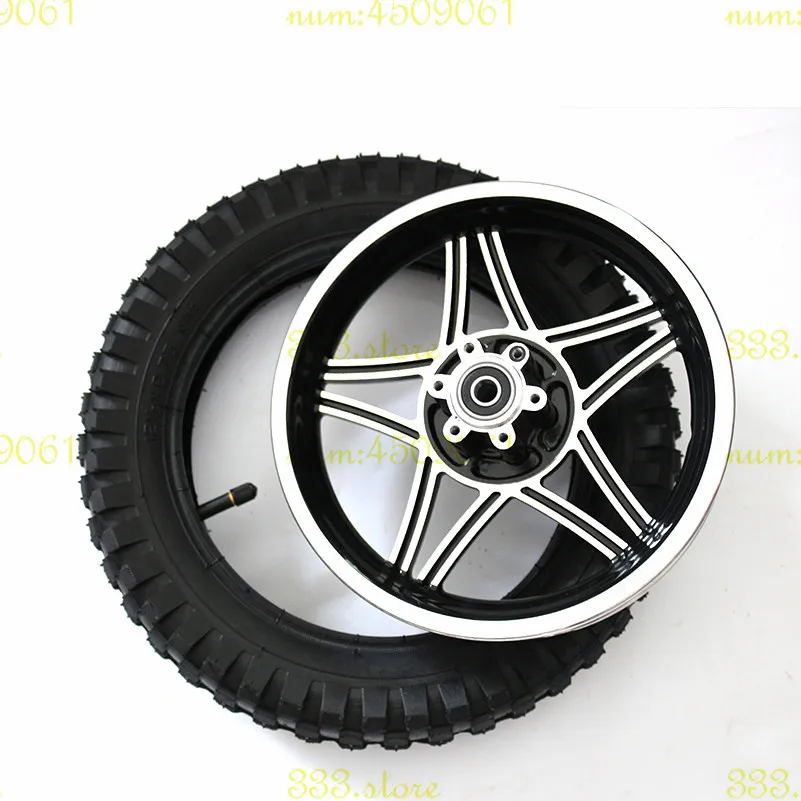 

12 1/2x2.75 tire Aluminum Rim Wheel Hub MX350 MX400 Dirt Bike Scooter cubo de la rueda para patinete recambio Scooter aluminum