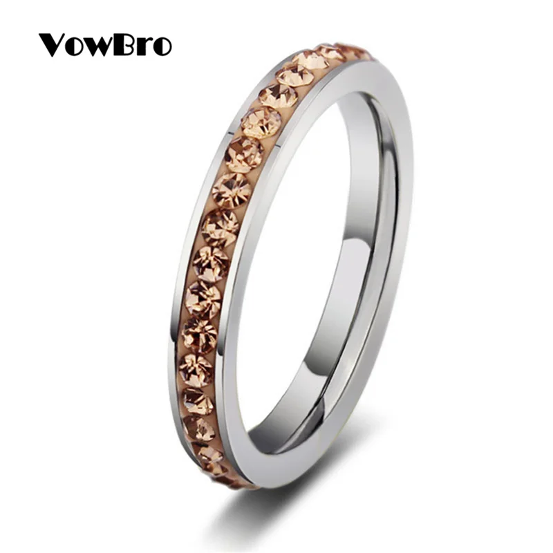 Wowbro высокое качество простой фианит влюбленных зеленый синий красный цвет