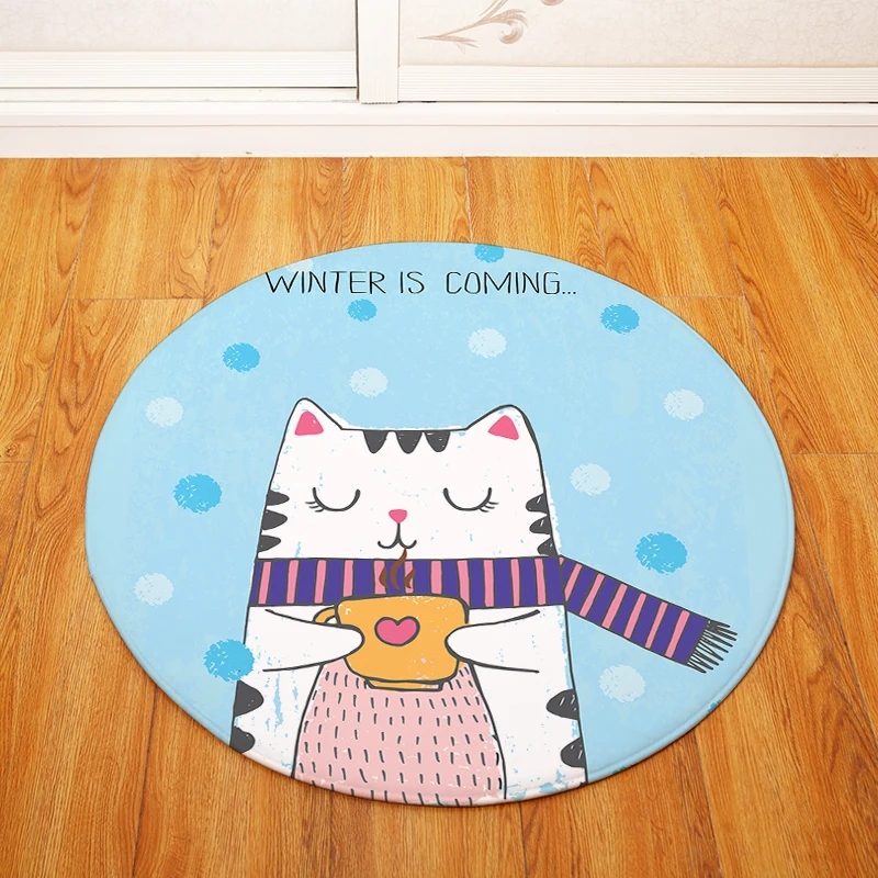 Круглый ковер для кошек детский игровой тент гимнастический коврик спальни