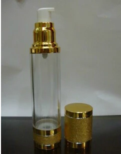 50pcs 15ml empty airless pump Vacuum bottles / high - end refillable airless pump lotion bottle 15ml