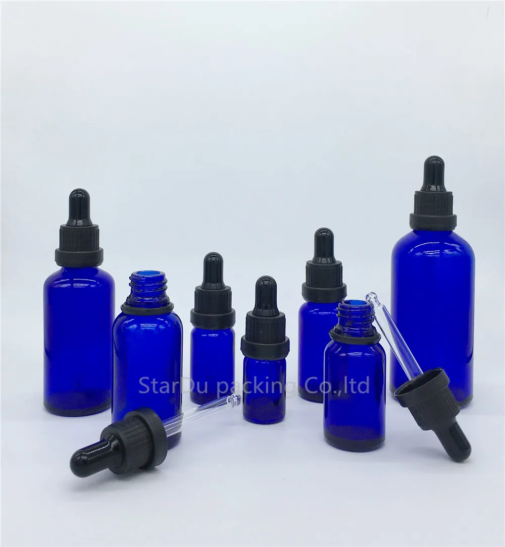 

5ml 10ml 15ml 20ml 30ml 50ml 100ml blue Glass Dropper Bottle,blue Glass Essential Oil Bottle With Tamper Evident 500pcs/lot