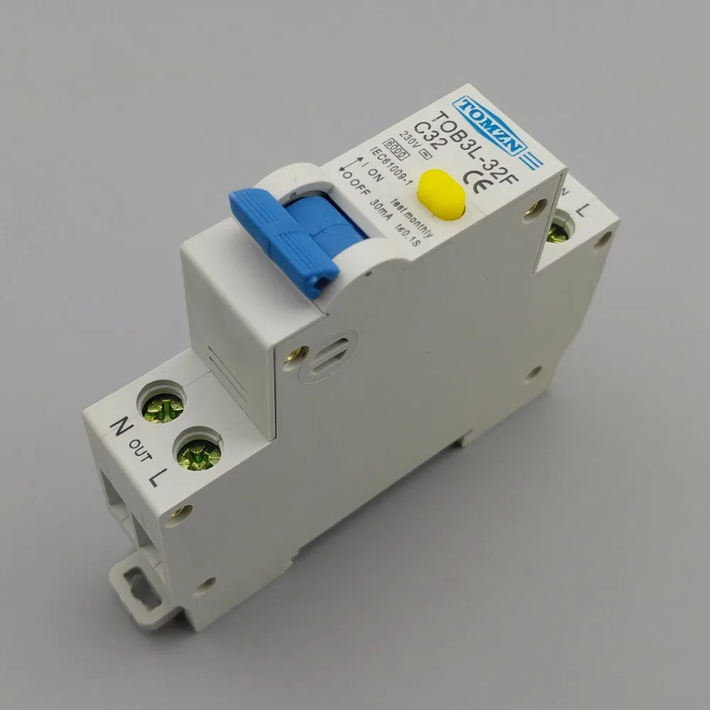 TOB3L 32F 18 ММ 32А RCBO 1 P + N 6КА Остаточный ток выключателя с по сравнению нынешним и